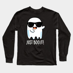 I Boo-lieve Cute Positive Ghost Pun Long Sleeve T-Shirt